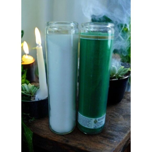 Harmony & Balance Candle Set – 2-Pack Green & White Candle - Picture 1 of 10